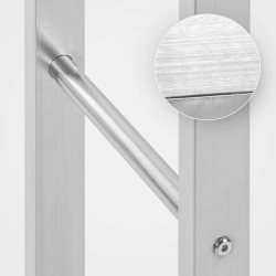 Porta legna Keri in acciaio inox acciaio ,25x80x125 cm