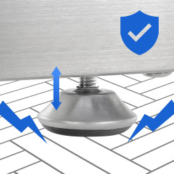 Râtelier à bûches Keri V2, 25 x 80 x 125 cm, acier inoxydable