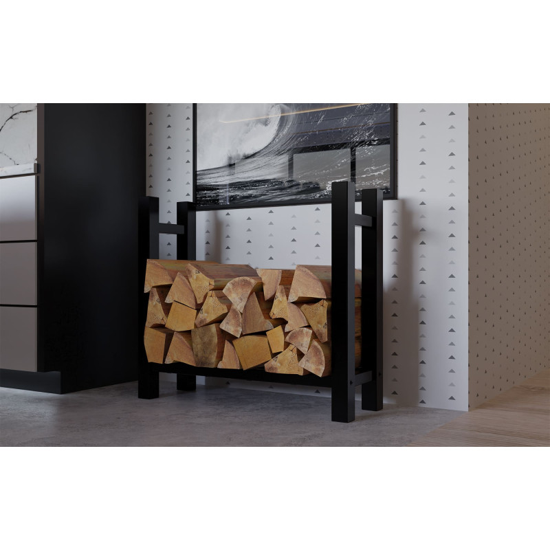 ?tag?re ? b?ches carr?e Medya 30x80x80 cm noire