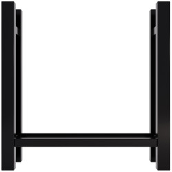 Étagère à bûches carrée Medya 30x80x80 cm noire