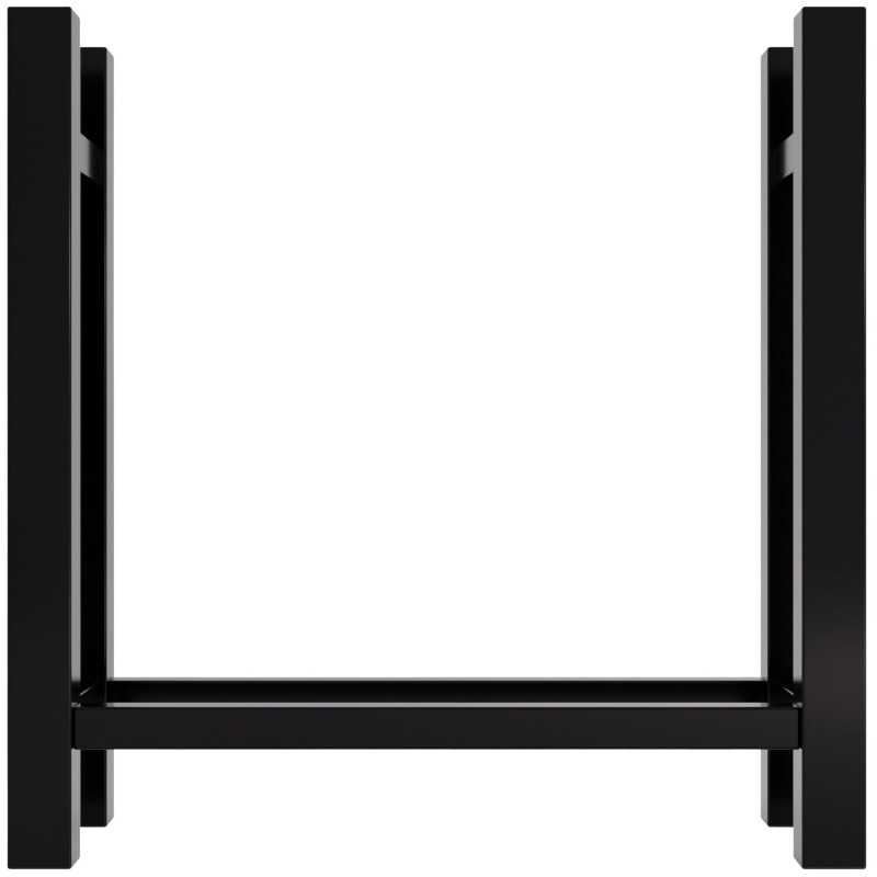 Leñero Medya de metal negro Cuadrada,30x80x80 cm