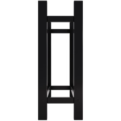 Leñero Medya de metal negro Cuadrada,30x80x80 cm