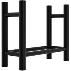 Râtelier à bûches rond Medya 30x60x60 cm noir