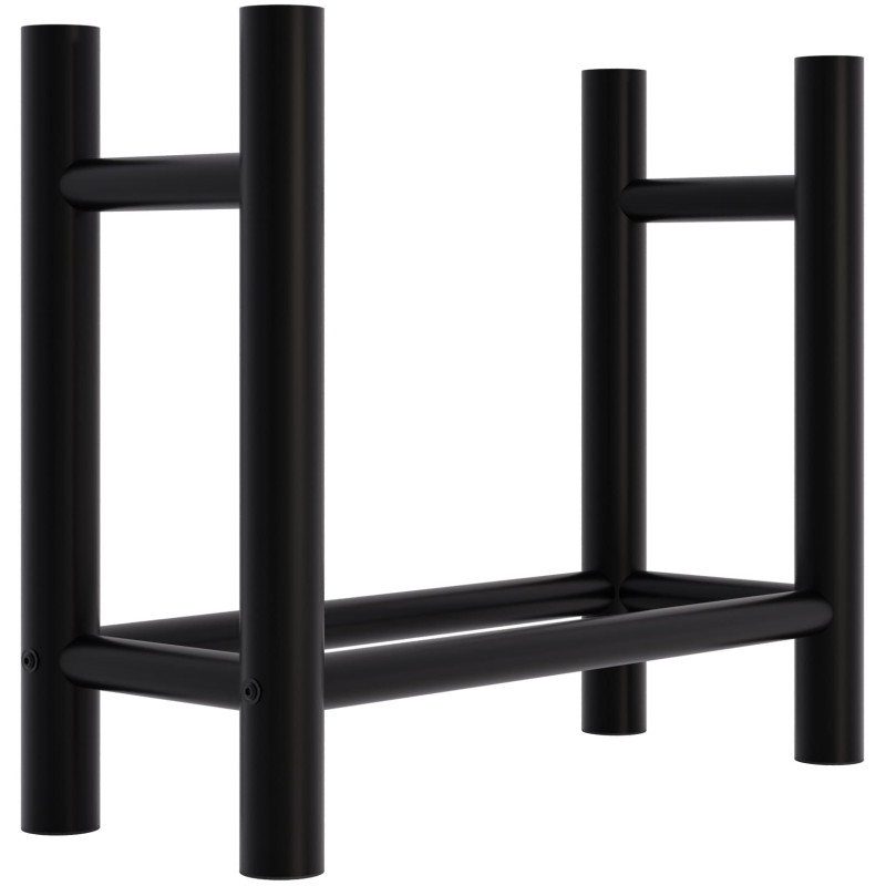 Porta legna da ardere Medya nero rotondo,30x60x60 cm