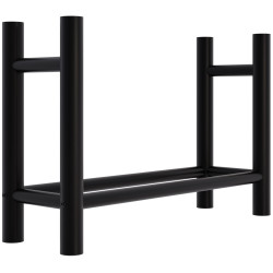 Porta legna da ardere Medya nero rotondo,30x80x60 cm