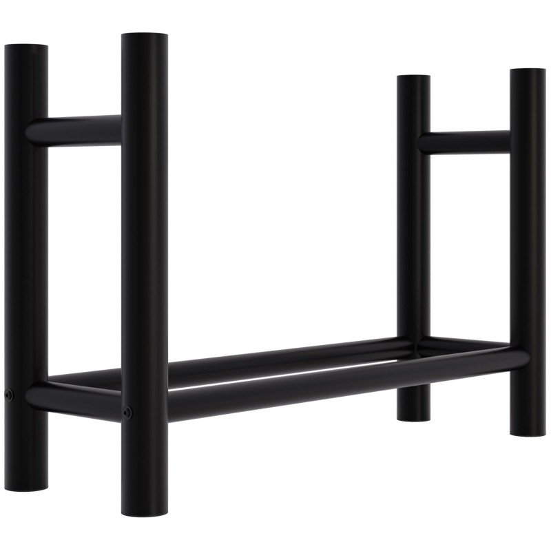 Porta legna da ardere Medya nero rotondo,30x80x60 cm