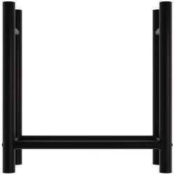 Râtelier à bûches rond Medya 30x80x80 cm noir