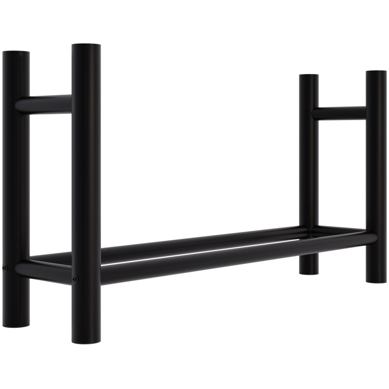 Porta legna da ardere Medya nero rotondo,30x100x60 cm