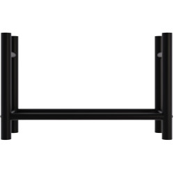 Porta legna da ardere Medya nero rotondo,30x100x60 cm