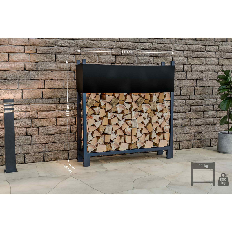 Range-b?ches + housse Martin 25x110x115 cm anthracite