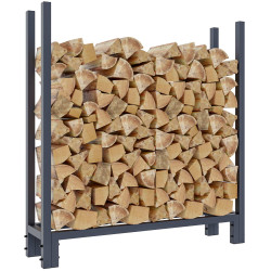 Soporte para leña Martin con lona Antracita,S