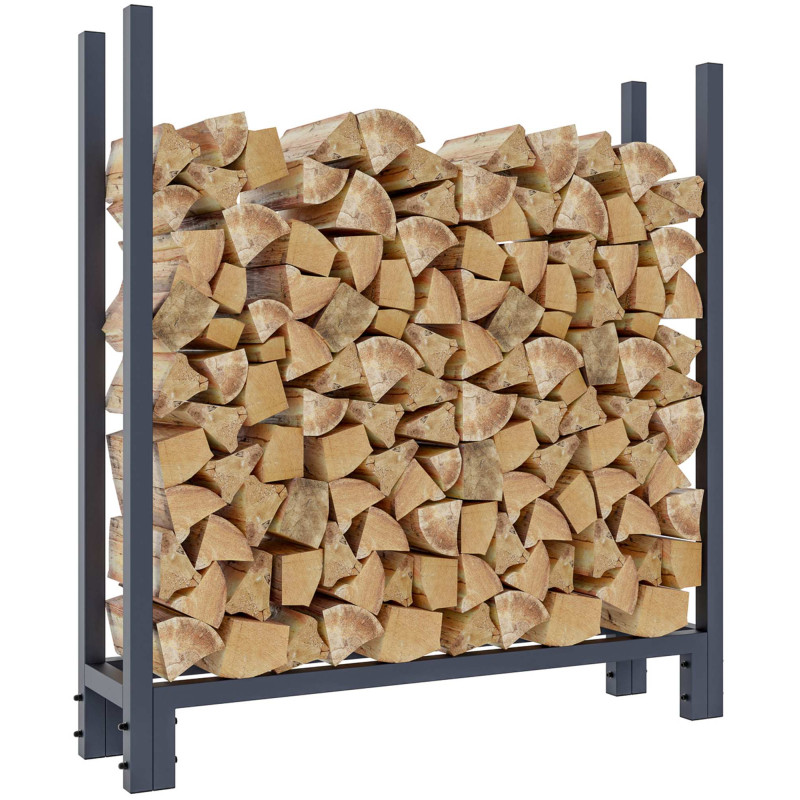 Range-bûches + housse Martin 25x110x115 cm anthracite