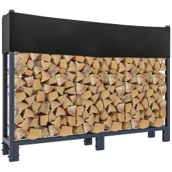 Range-bûches + housse Martin 25x160x115 cm anthracite