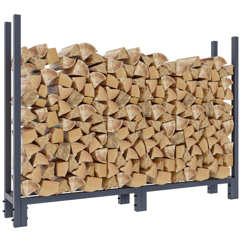 Soporte para leña Martin con lona Antracita,M