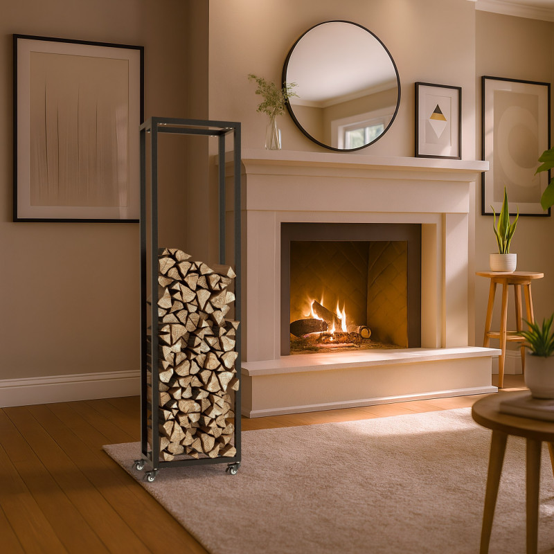 Kaminholzständer Hilta 25x40x150 cm