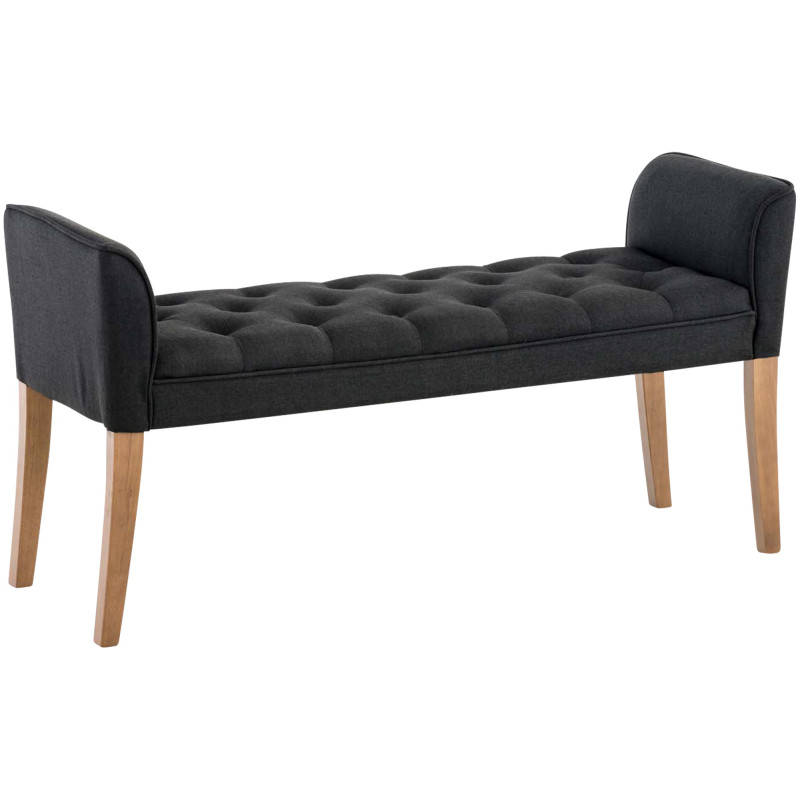 Chaise Longue Cleopatra Tapizado en Tela Gris oscuro,Antiguo claro