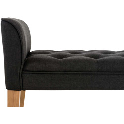 Chaise Longue Cleopatra Tapizado en Tela Gris oscuro,Antiguo claro