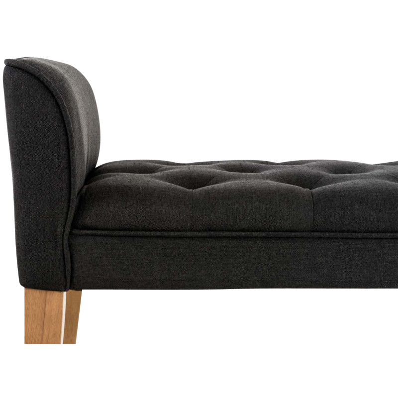 Chaise Longue Cleopatra Tapizado en Tela Gris oscuro,Antiguo claro