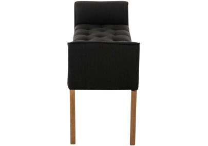 Chaise Longue Cleopatra Tapizado en Tela Gris oscuro,Antiguo claro