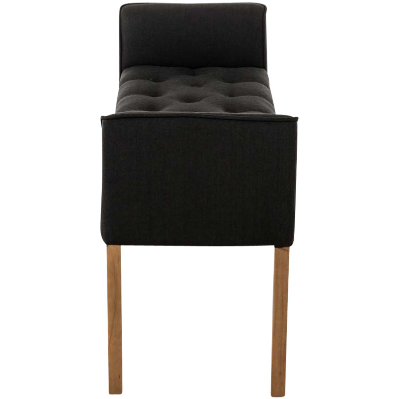 Panchina Cleopatra in tessuto grigio scuro,antico chiaro