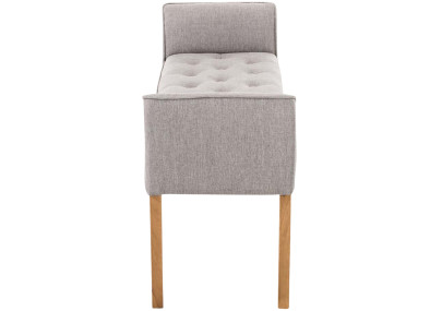 Chaise Longue Cleopatra Tapizado en Tela Gris claro,Antiguo claro