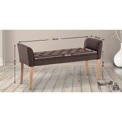 Chaise longue Cl?op?tre, marron clair antique