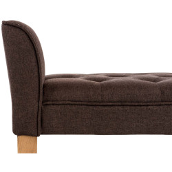 Chaise Longue Cleopatra Tapizado en Tela Marrón,Antiguo claro