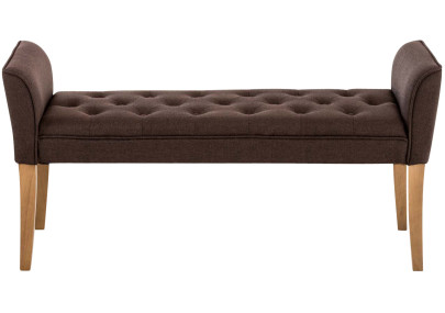 Chaise Longue Cleopatra Tapizado en Tela Marrón,Antiguo claro