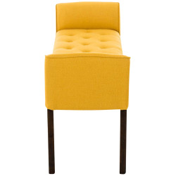 Chaise Longue Cleopatra Tapizado en Tela Amarillo,Antiguo oscuro