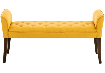 Chaise Longue Cleopatra Tapizado en Tela Amarillo,Antiguo oscuro