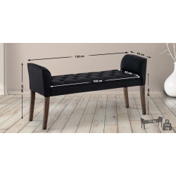 Chaise longue Cl?op?tre, noir fonc? antique