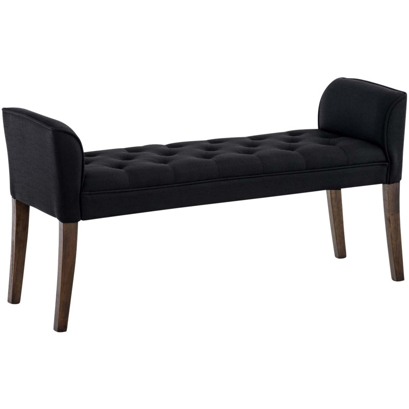 Chaise Longue Cleopatra Tapizado en Tela Negro,Antiguo oscuro