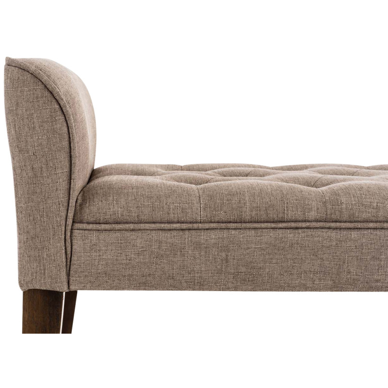 Chaise Longue Cleopatra Tapizado en Tela Gris topo,Antiguo oscuro