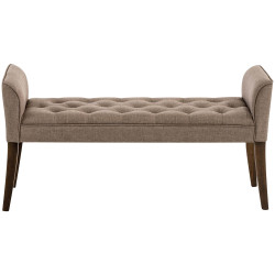 Panchina Cleopatra in tessuto Tortora,antico scuro