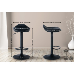 Lot de 2 tabourets de bar Alisson noir