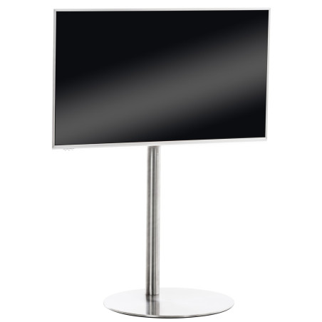 Support TV rond en acier inoxydable