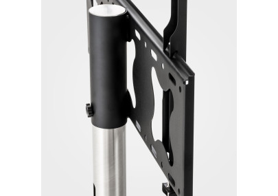 Support TV rond en acier inoxydable