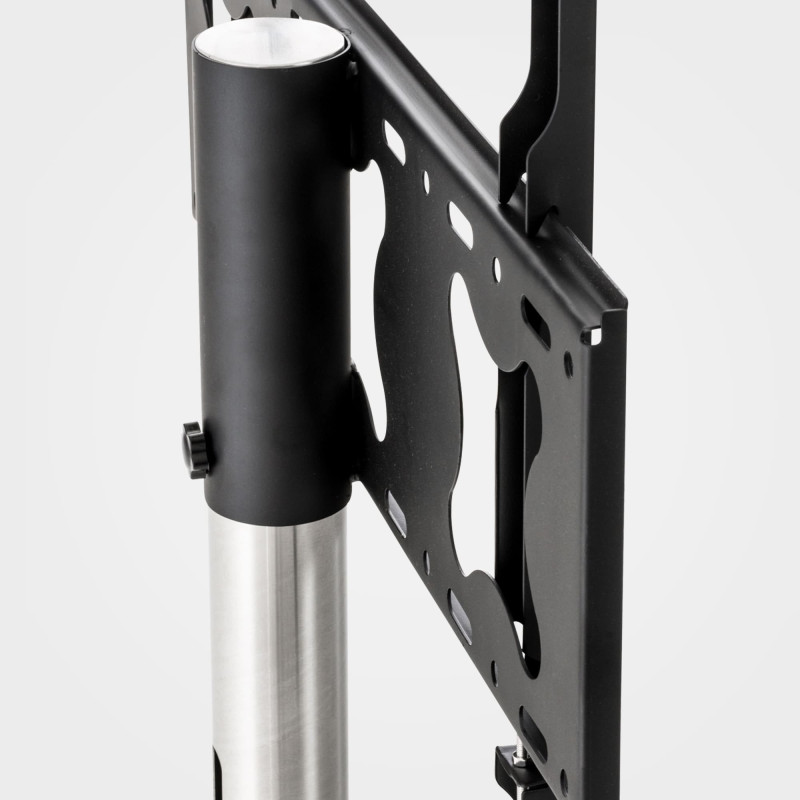 Support TV rond en acier inoxydable