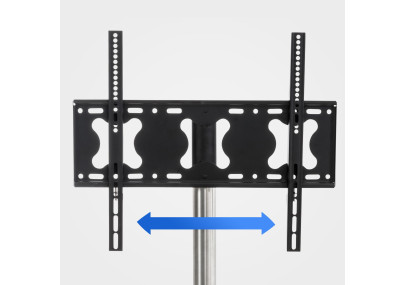 Support TV rond en acier inoxydable