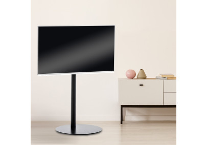 Meuble TV rond noir mat
