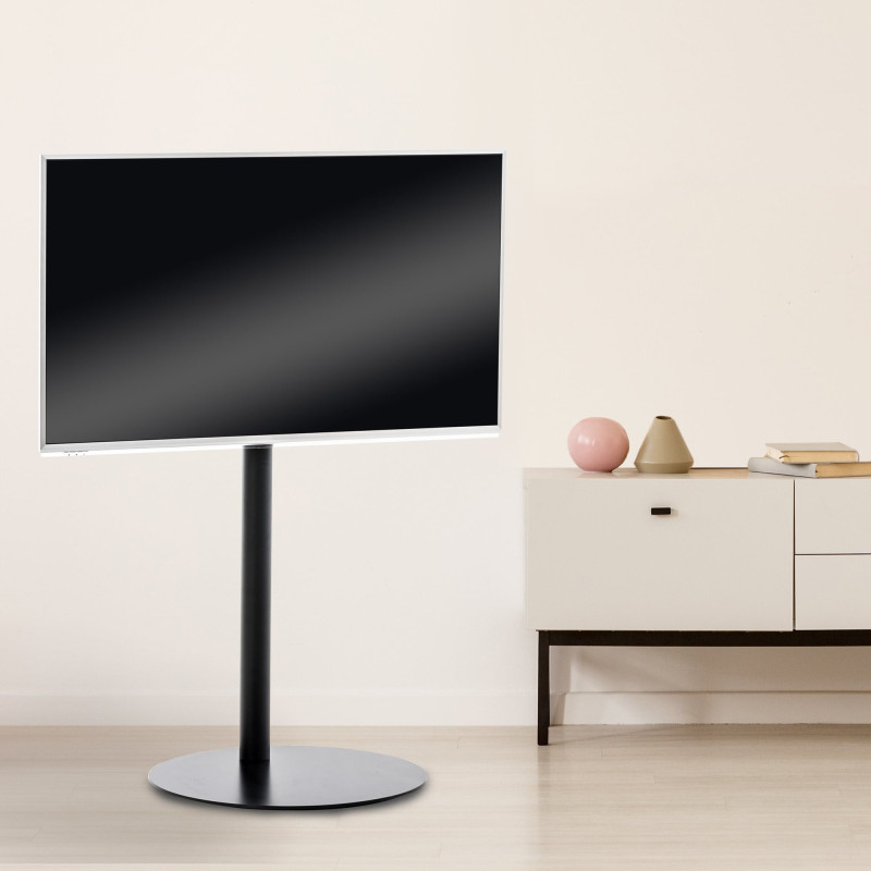 Meuble TV rond noir mat