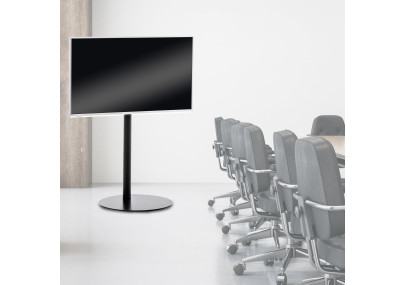 Meuble TV rond noir mat