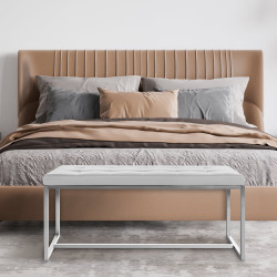 Panchina design Barci in similpelle bianco