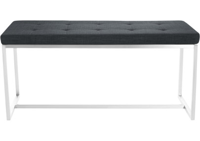 Banquette Barci, tissu gris foncé