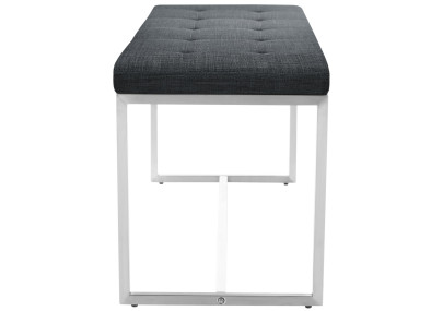 Banquette Barci, tissu gris foncé