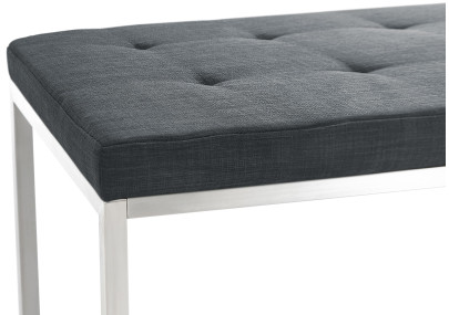 Panchina Barci in tessuto grigio scuro