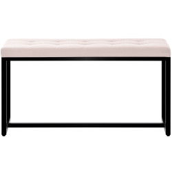 Tabouret de bar Laurel, tissu, chrome, cr?me