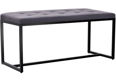 Banquette Barci B, tissu gris foncé