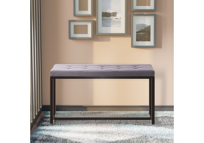 Banquette Barci B, tissu gris foncé