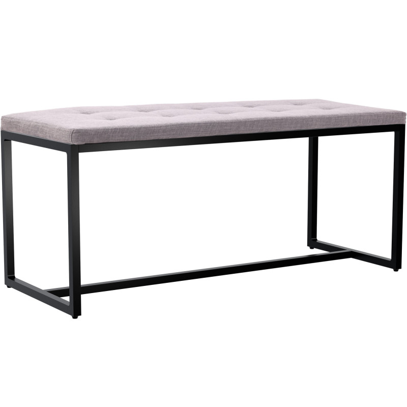 Tabouret de bar Laurel, tissu, gris chrom?